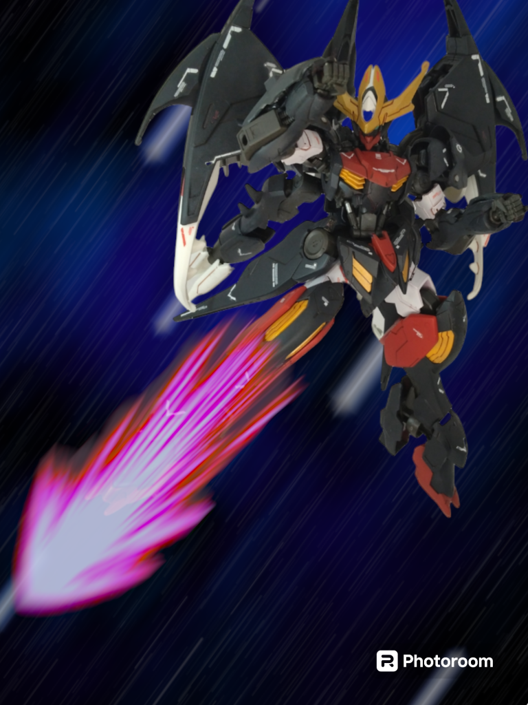 土曜日にキットを買ってからのスピード仕上げ！デカール張りたい欲求とデジラマ加工欲求が満たせて満足です(gundam-kao3)今回もお目汚し失礼しました！次回はジムスナⅡか、新たな剣シリーズの予定です