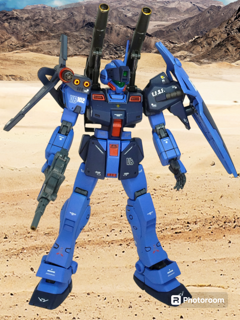 背中をキャノンにしてみると宇宙世紀感がUPこっちの方が見ていて落ち着く感じです(zaku-kao4)