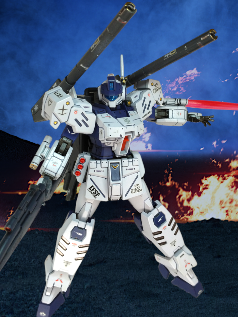 一番違和感のない、ツインキャノンこういう砲戦支援型の二番機は大好きです(gundam-kao3)