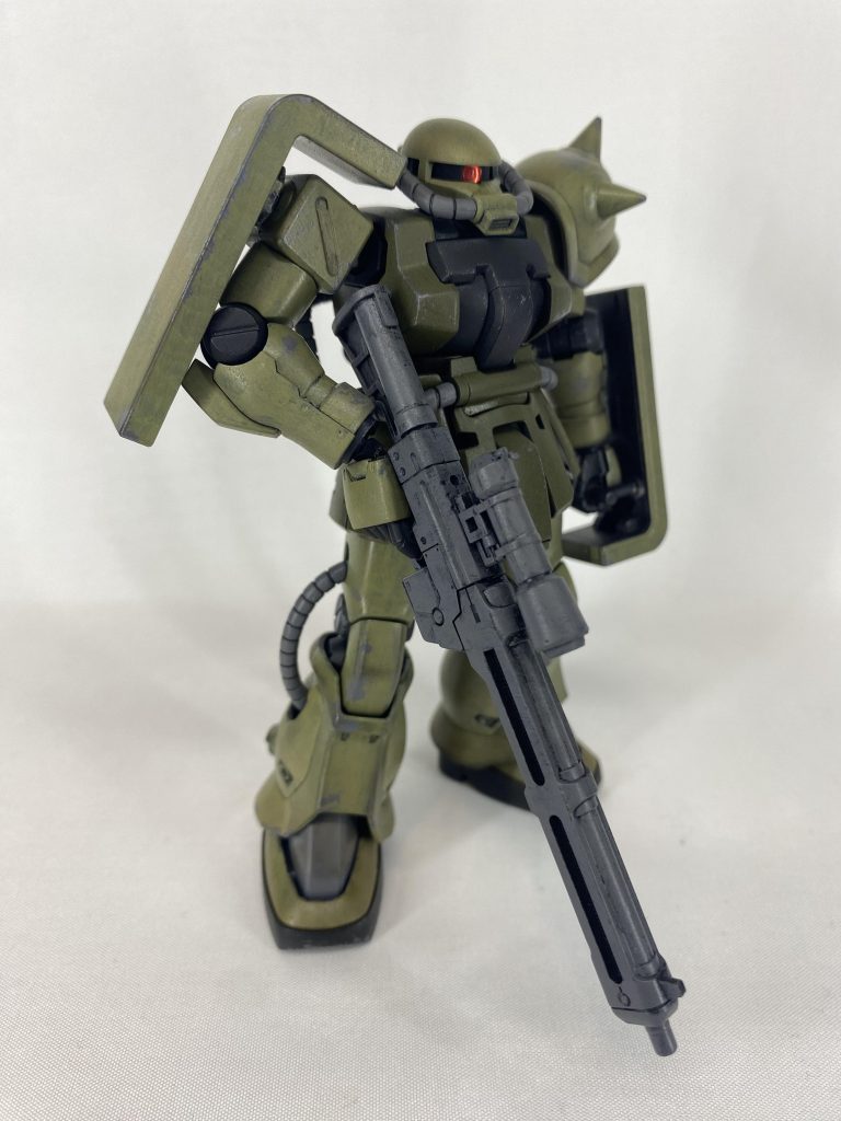 PS2版『ジオニックフロント』に登場する、ビームライフルを装備したサンドラ少尉のF2型です!エリオット・レムからのフィードバッグでもあったんでしょうか?何にしてもフェンリル隊の技師(ミガキさん)恐るべし。