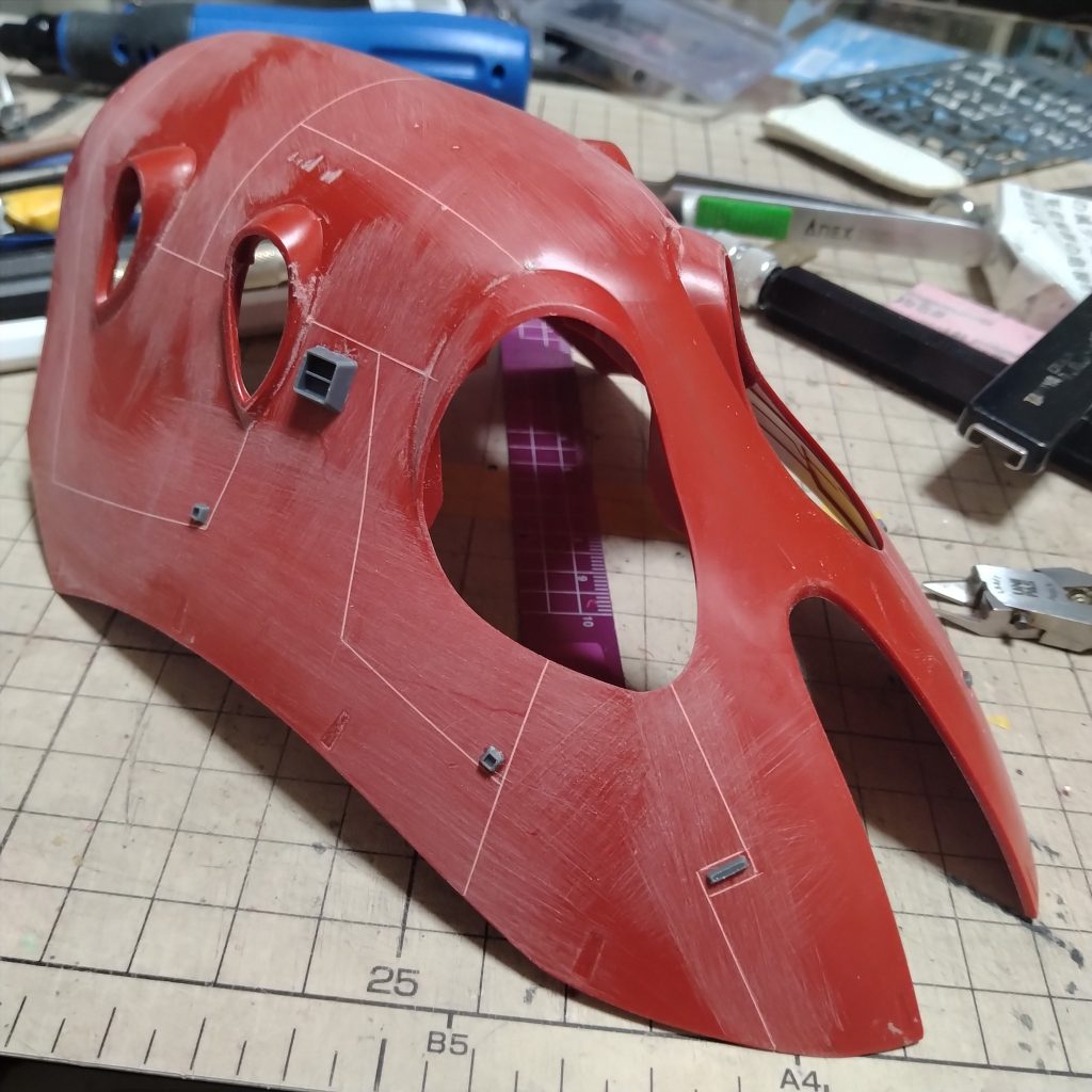 全部は載せれないので!大きく段階ごとに載せます!これはスジ彫り状態です!