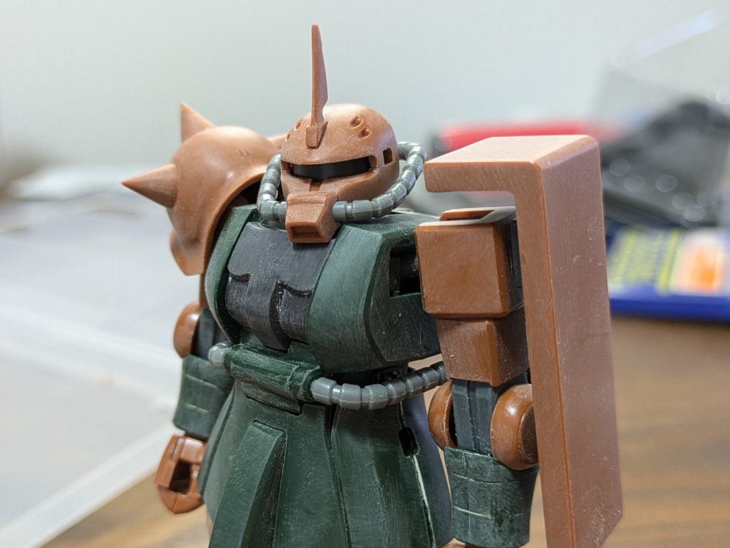 頭部バルカンが、お気に入りです。モノアイレールは1mm幅詰め