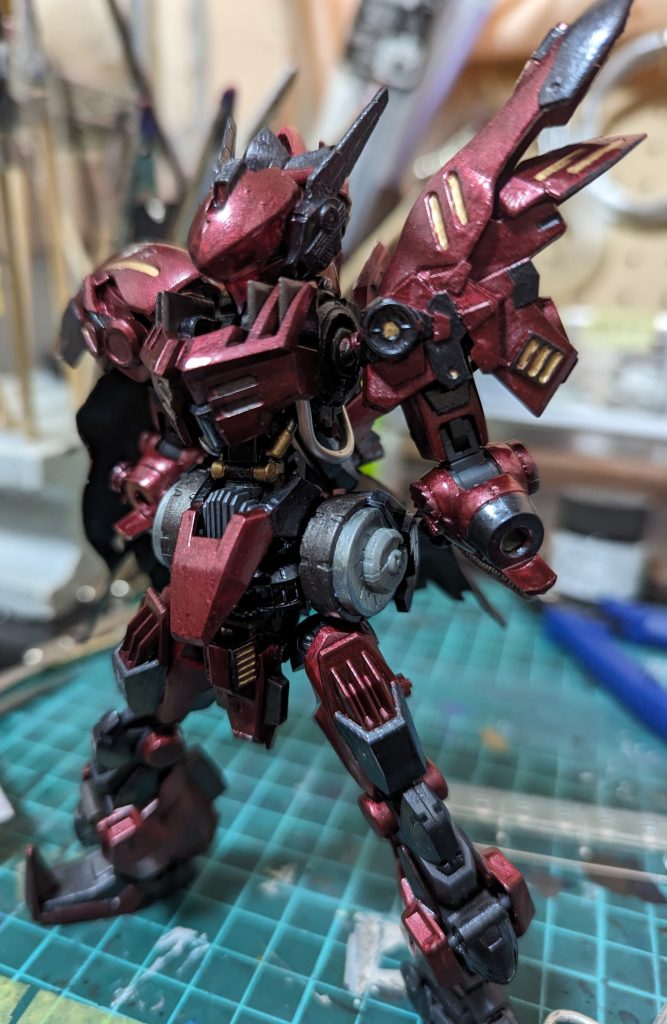 そして、塗装。今回も勿論筆塗りです。なので、良く見ると荒いのです笑