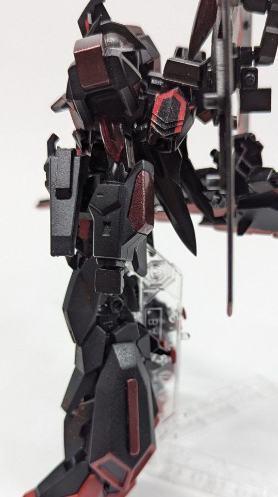 肩、膝、脹脛の元クリアパーツをなんちゃってキャンディ塗装