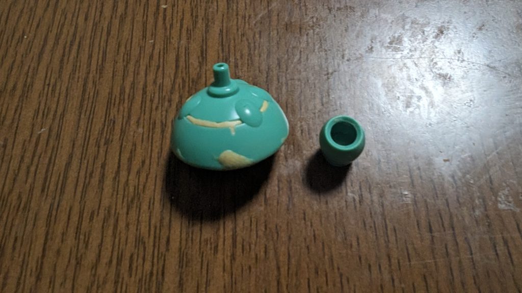 【製作途中写真②】ちいかぶが座っているキノコはプチッガイの腕とベアッガイとのジョイントバーツを加工して製作しました。