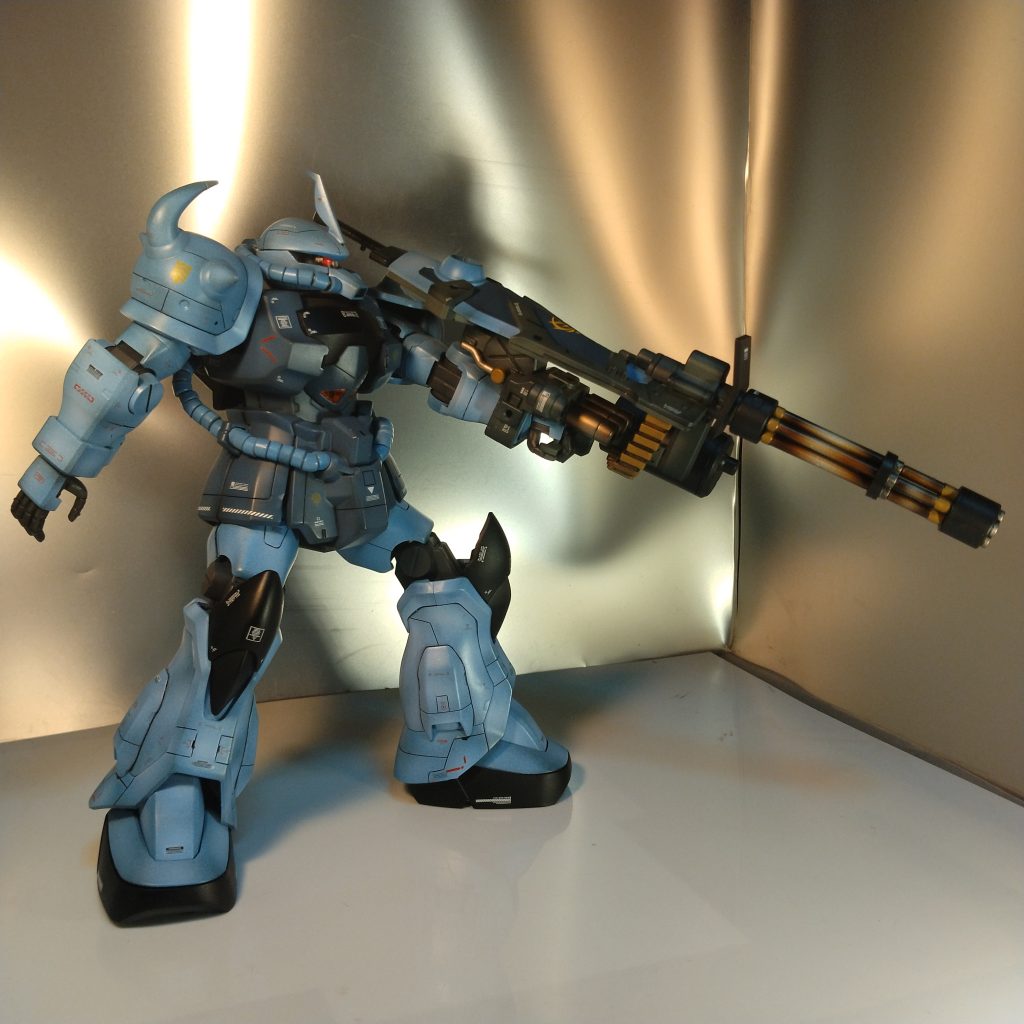 このガトリングの塗装は結構好評だったんです!(笑)今回はやらないと思ってたのですが!いざやった最初の塗装では物足りなくて!結局は塗装し直したんです!(笑)