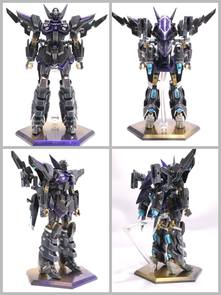 武装とビームマントを外した素立ちを各アングルから。