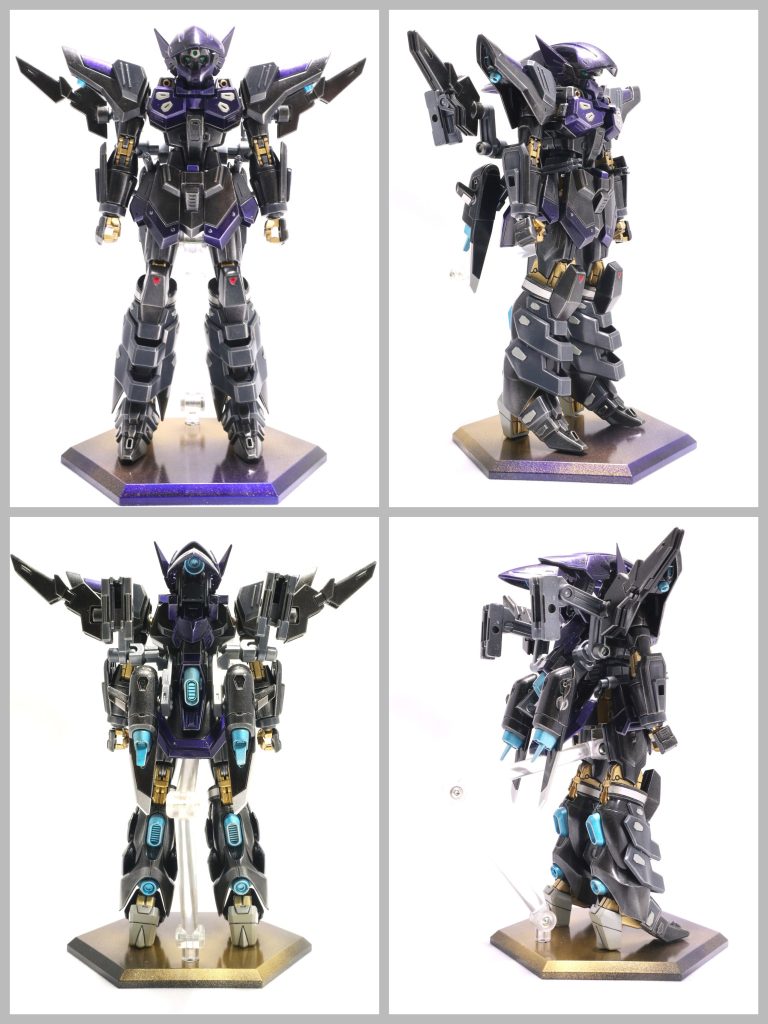 頭部の追加特殊装甲を被せて、各アングルから。チンガードもついてます。(もちろんグレモリーから移植。)