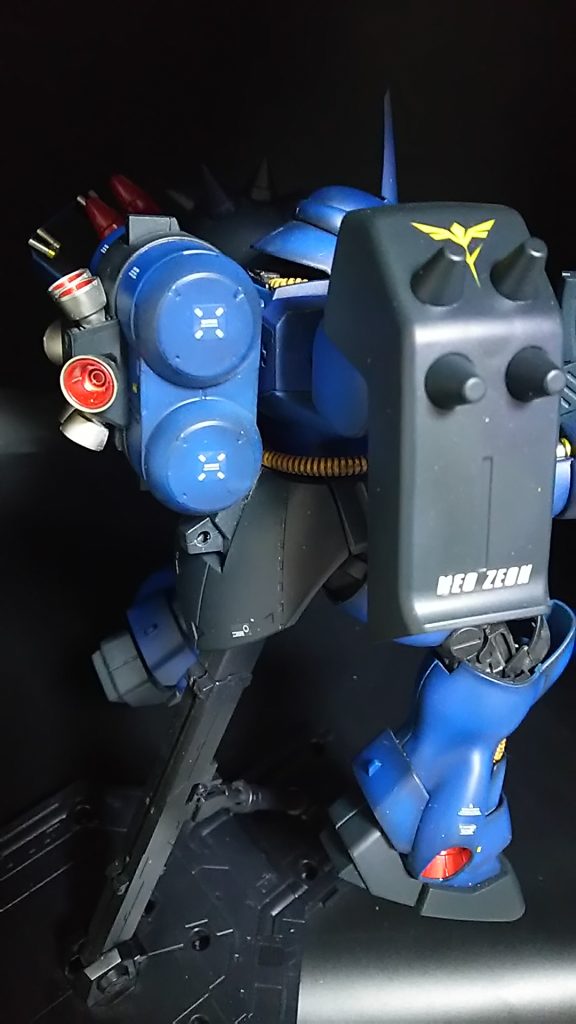 塗装は量産機のリペイントでブルーサフにシャドー入れてクリアブルーにフラットトップコートです!