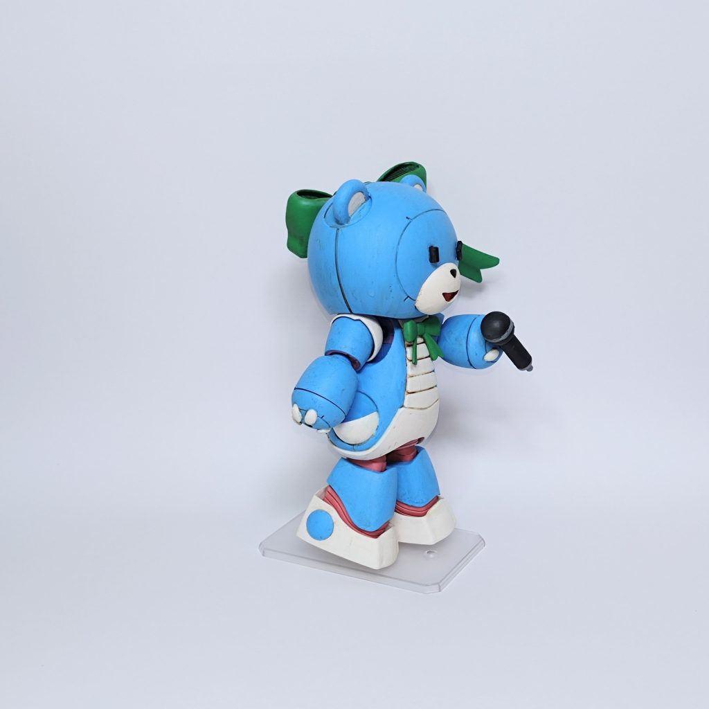 プロポーション変更をしてマイクを持ってもらいリボンをつけて、かわいいリンプラさんたちの雰囲気になるよう心がけました。