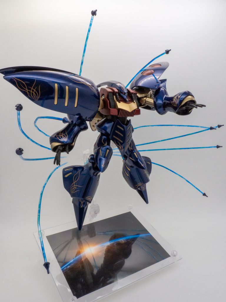 ファンネルエフェクトも作ってみました。2mmのプラ棒をクリアブルーとクリアグリーンでまだらにに塗って、ファンネルの差し込み部分は斜めにカットしただけです! 最後までご覧いただきありがとうございます。