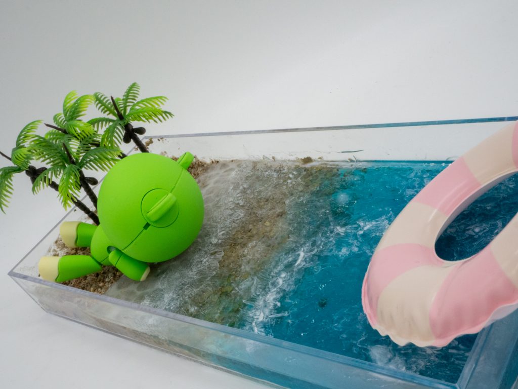 転んで浮き輪が流されてしまいました！ 【製作工程】