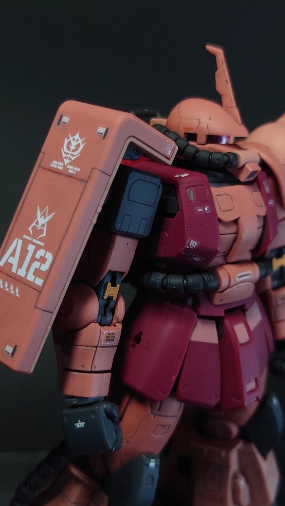 ザクシールドのデカールはチームモンストルカスタム独自のものをそのままま貼ってます。