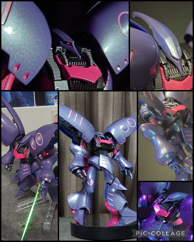 ホワイトパールの効果?を写真に収めるのはなかなか難しいですね。。効果がそれなりに見えるかな?というものをまとめていくつか。ちなみに左下の1枚だけホワイトパール塗装前のものです。やはり色味が異なりますね😅ホワイトパール吹く時はそちらも見越してもう少し濃いめの色で塗装するなり工夫が必要なのかもしれませんね。。まぁ、とは言え光の具合で色味も若干変わりますし、完成した色味自体嫌いなものでは無いのでこれはこれで満足しています😃