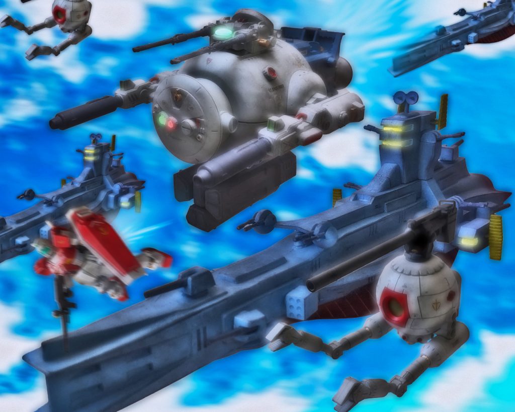 「近年では様々な戦時中の記録資料が一般公開されてますね」「一年戦争から戦場の主体がMSになりましたが、大戦前から使われている現用兵器も数多く投入され、過渡期と言えますね」