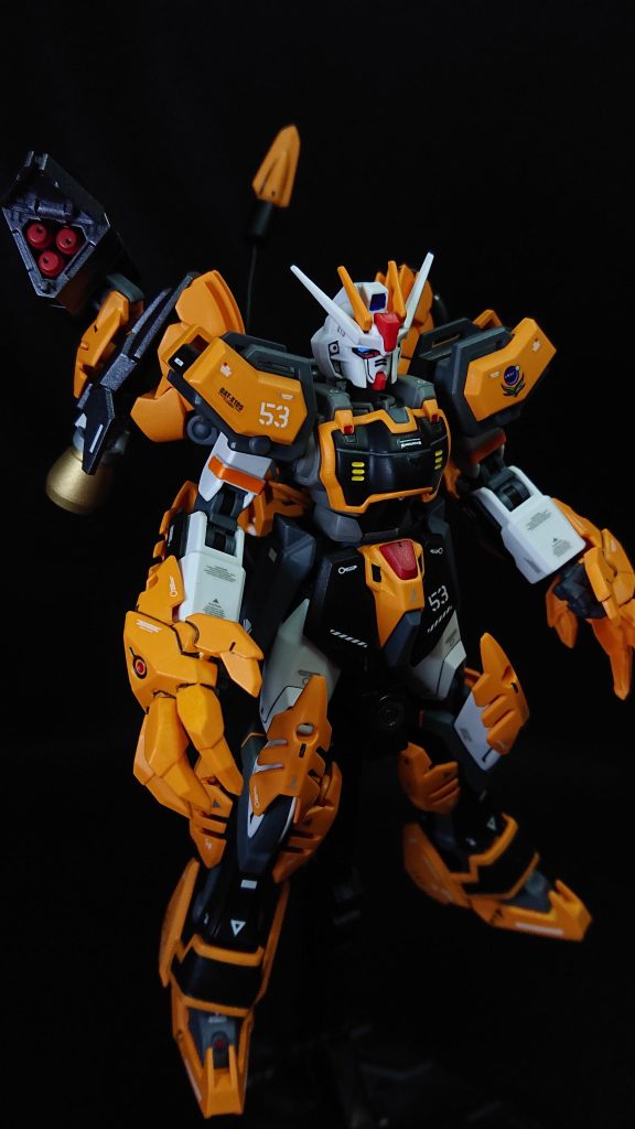 頭部       :ストライク胴体       :ジーエンアルトロン腰部       :ストライク肩        :ストライク腕部       :ストライク脚部               :ストライク+リヴランスヘブンバックパック:オリジナル武装       :ミサイルポッド(MSG)                 爪(30MS)