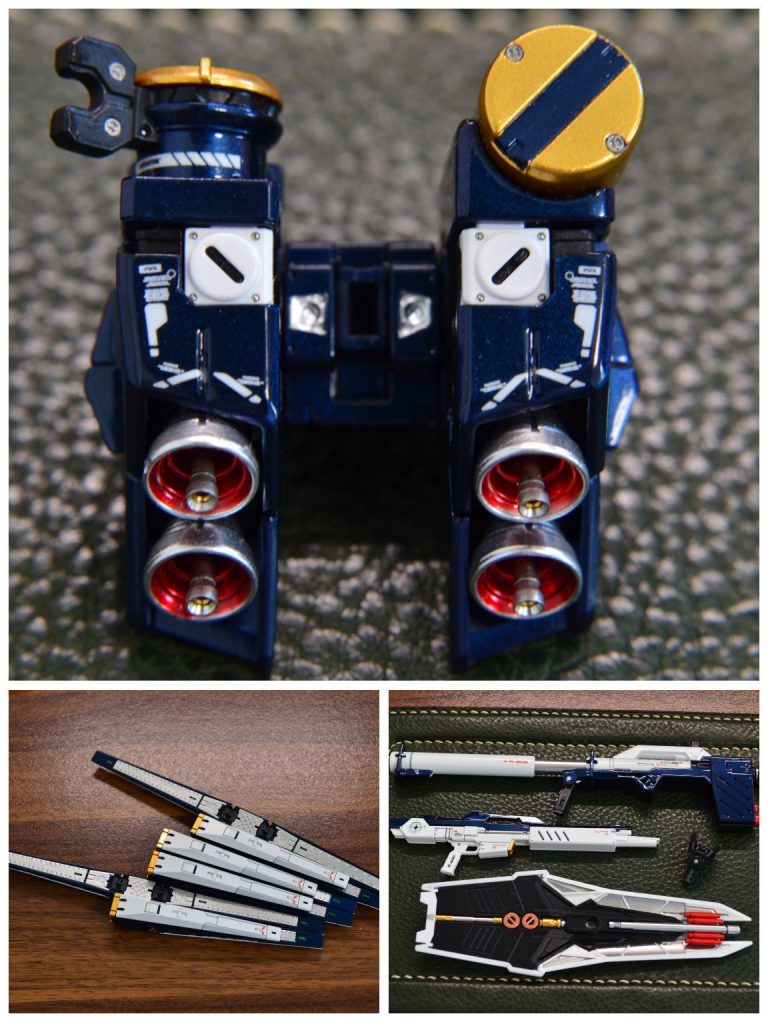 バックパックメタルパーツ密度高めでここ結構お気に入り✨フィンファンネルシルバー部分にスミ入れしようか迷ったけどそのままで。