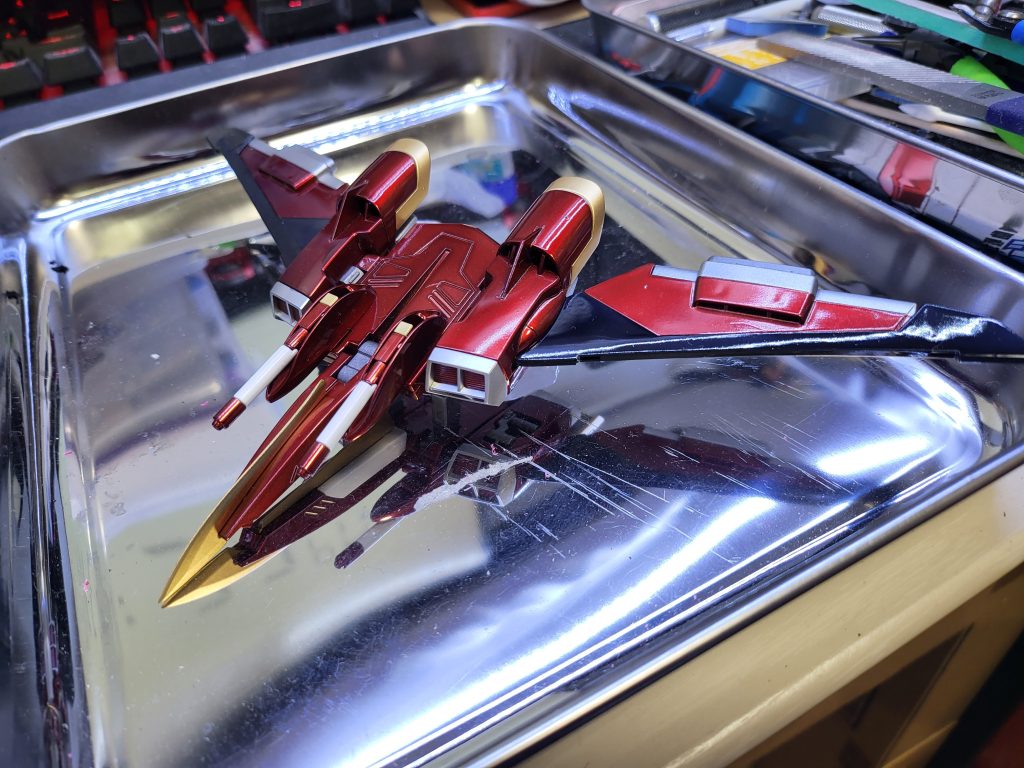 ファトゥム01はてっかてかに全て黒サフからのすたーぶらいとシルバーのディープクリアレッドすたーぶらいとシルバーのクリアブラックスーパーファインシルバースーパーリッチゴールド