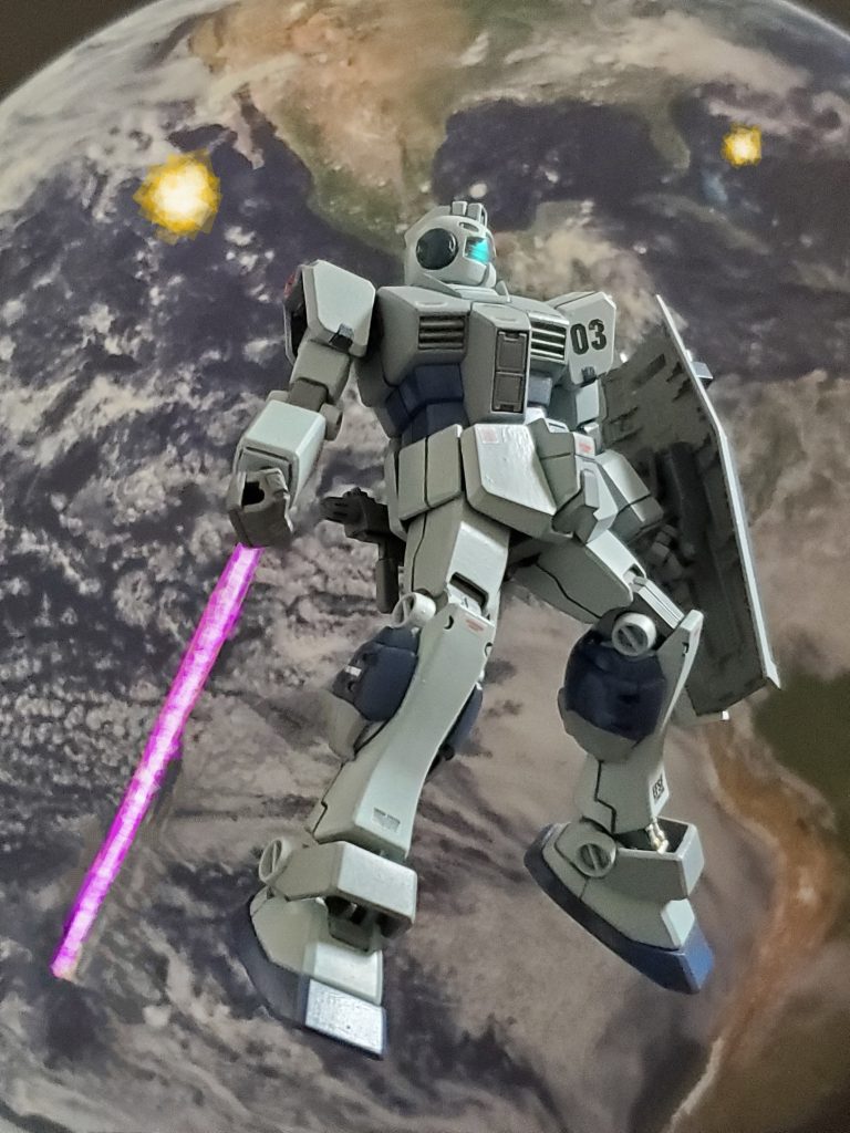 3日に渡る『オデッサ作戦』はジオンの敗北により終了🎵連邦軍勝利である😔🎵だが連邦宇宙軍は本作戦において衛星軌道宙域を完全包囲する予定であったが、ルナ2からの増援がジオン特務部隊の奇襲により宙域に届かず、宇宙軍としては十分な戦果を得る事が出来なかったのである…😢💦そんな中、第3戦隊は本作戦の宇宙艦隊の中でトップの戦績を収め、エース部隊の認定を受ける🙌✨