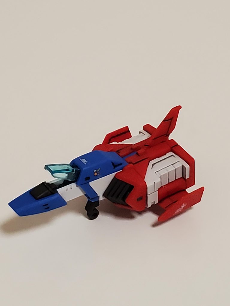 コア・ファイター今回は可動も兼ねる為、可動用のダミーパーツはなし。ガンダムと一緒に飾れませんが、個人的には良い選択だったと思っています。「コア・ファイター込みでガンダムなのだから変形・合体を楽しみながらブンドドして欲しい」という事かもしれません。ライディングギアの紛失だけ注意です!