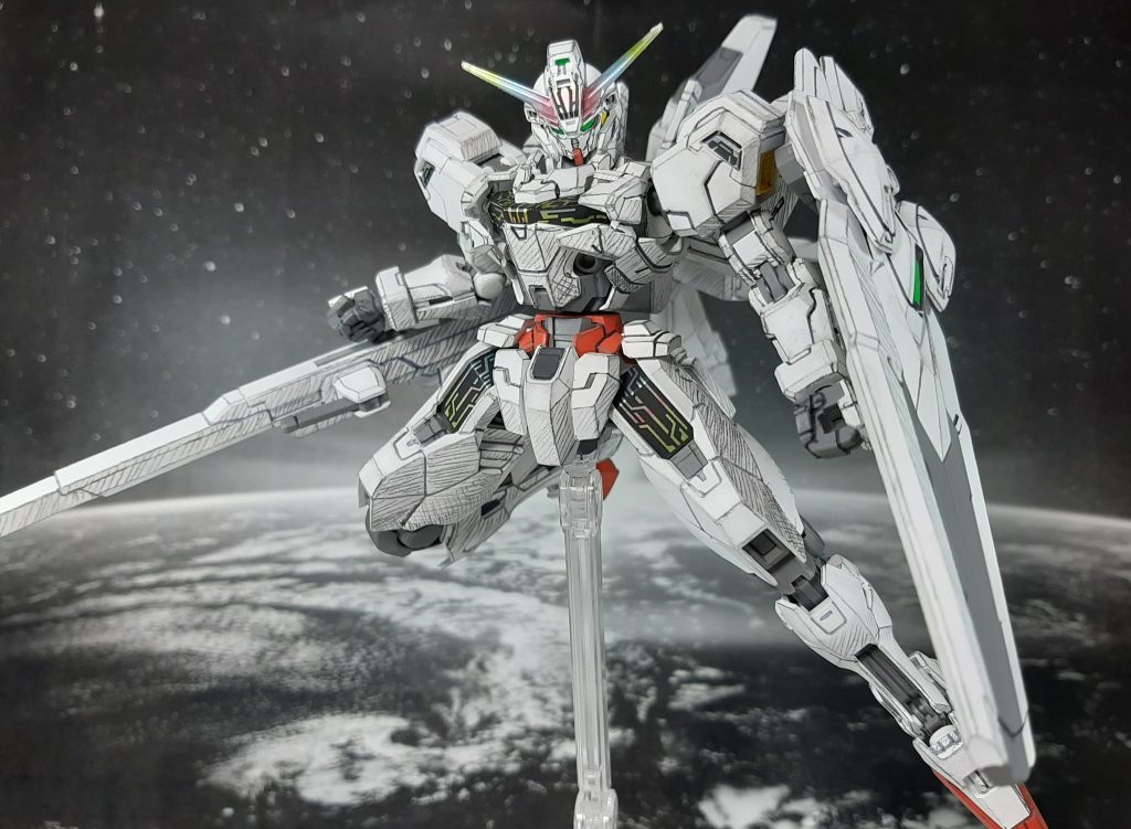 シェルユニットの模様をはっきり見せるためにクリアパーツはあえてつけませんでした。最後までご覧いただきましてありがとうございました。