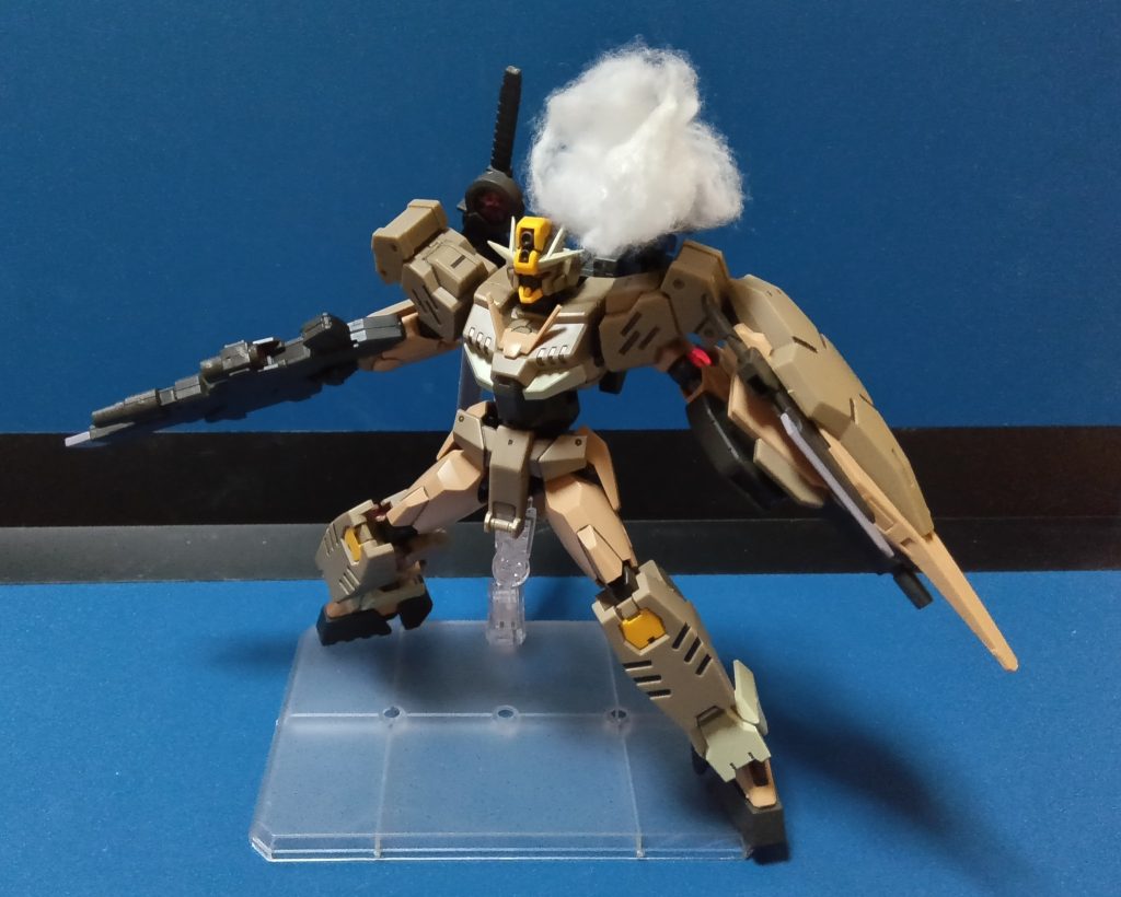 ミサイルランチャー綿で煙を表現してみました。結構それっぽくなってるんじゃないかな?