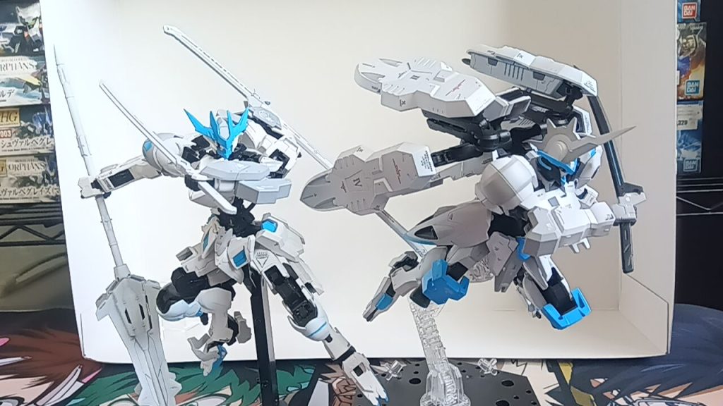 以前のガンダムバルバトス・アルブスレクスとの共闘名前のカエルムエクエスは空の騎士という意味です。ご覧いただきありがとうございました!