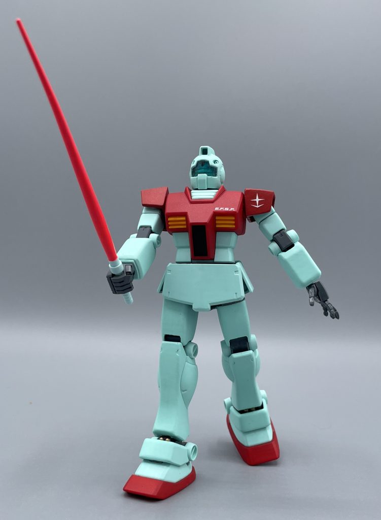 ズバッ！ビームサーベルだ！　ごめんなさい。この武器は正直いうと強いです。リックドムを真っ二つに出来てしまいます。１本しかないけど。落としたら終わりだけど。