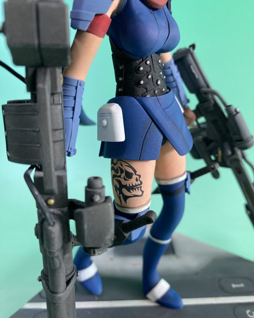 貼るのが大変だった太もものタトゥーデカール