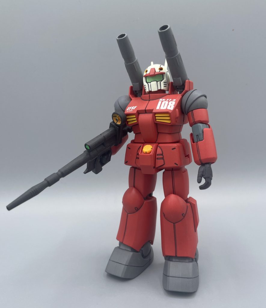 RX-77-2  GUNCANNON 旧HGUCのガンキャノンです。可愛すぎるwたまらん、この佇まいwキットの発売は1999年です。なんと、記念すべきHGUC第1号です。1番初めにガンキャノンを持ってくるとか、「どんなニッチなシリーズかよ」と思いますが、今は1/144のスタンダードシリーズとなっております。 ちなみに、ガンキャノンは2015年にリバイブ版が発売されています。この”リバイブ”シリーズも、第1号はガンキャノンでした。 ガンキャノンには、プラモ界の「始まりの機体」の称号を与えたいです(笑)