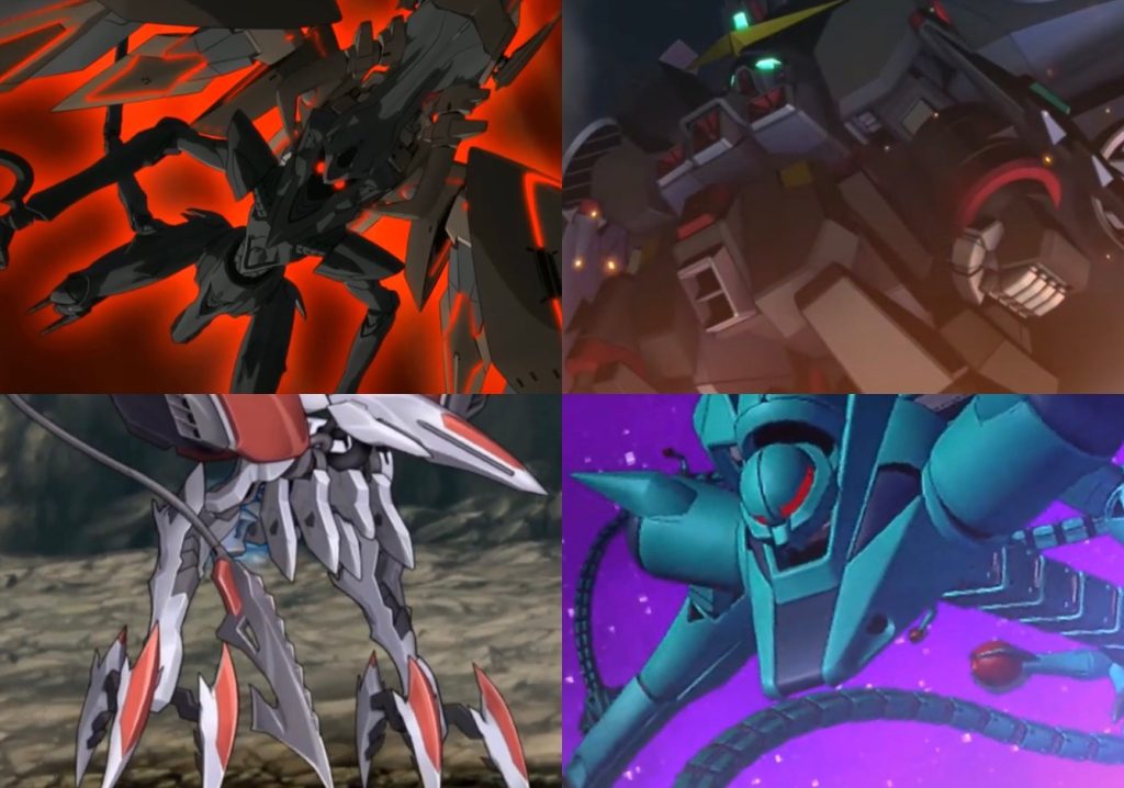 「終わったか。それにしても、今のMAの大群は一体……」「油断するな、シン!何か妙だ、まだ終わりじゃない…!」 と、ここでアスランの予感が的中。ユノ達はまたしても何かが現れることに気づいていた。 『敵の増援を確認!今度は……4機?しかもまた大きいのばっか…!!』 ユノが思わず口にすると、それらは現れる。またしても、様々な世界のコピーズだった。 『『ヴェイガンギア・シド』!『デストロイガンダム』に、三日月君が戦った『ハシュマル』、そしてこれは…?』『『ドッゴーラ』、ザンスカール帝国の大型MAだよ!』 サクラに教えて貰うユノ。またしても大型の敵。どれも先程戦った機体と同様、ボスクラスの機体。 そんな機体の中でシンはデストロイばかり見ていた。おそらく、ある少女のことを思い出したに違いない……。 「まだあんなモノ!!」「デストロイはともかく、他のMAもさっき戦った連中と同じ未知の機体。どんな戦いをするのかが分からない、気をつけろ!」 そう指示を出すアスランは今回増援に現れた敵は今までのとは違うことに気づく。コピーズとはいえ、油断は禁物。戦いを見守るユノとサクラはそう思っていた。