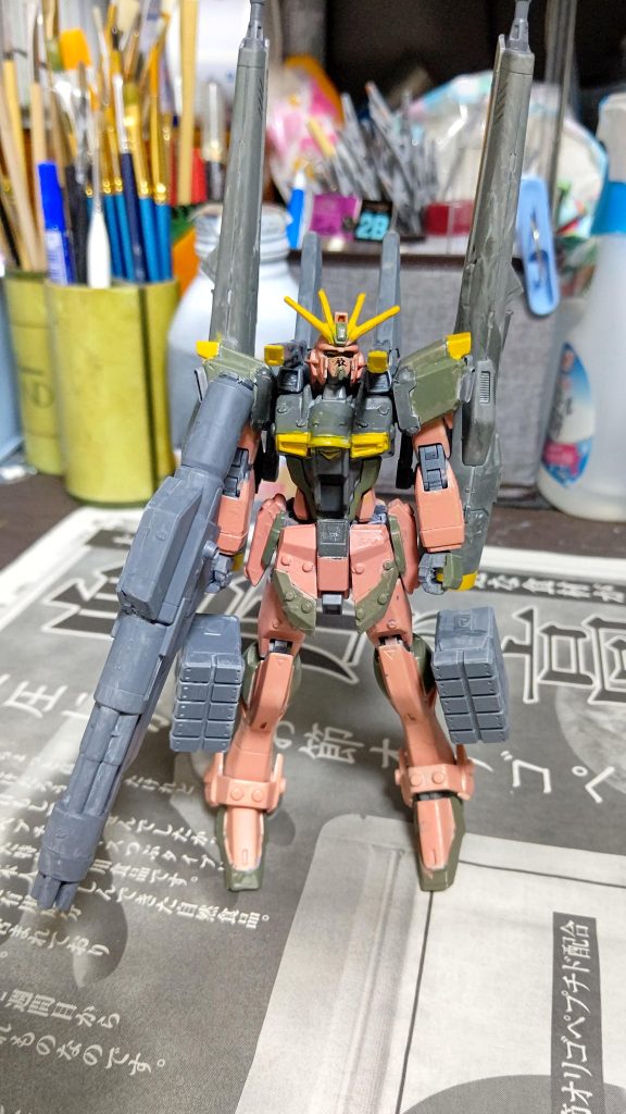 コトブキヤのパーツを使って、リベットがあるようにして戦車風にしました❗️