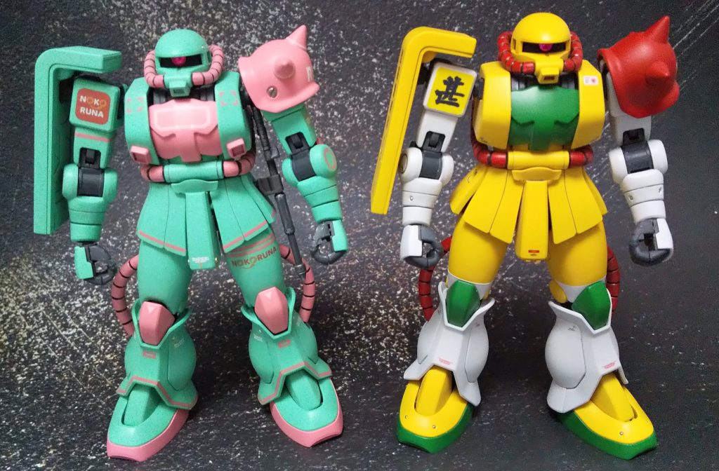 前回のリコザクと記念撮影。肩の「甚」の意味がよくわかりませんが。与田祐希さん監修のカラーリング皆さんどちらが好みですか？