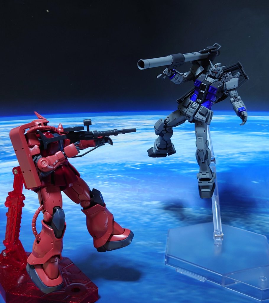 “見せてもらおうか、連邦のMSの性能とやらを！”噂の“赤い彗星”との戦闘。