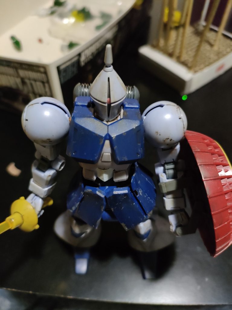 汚した感じを確認しているところ