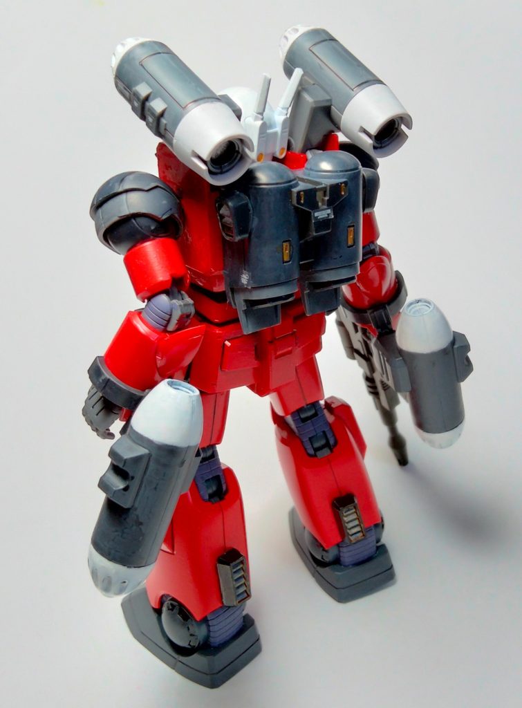 本体に特に大きな改造は施してません脚部後ろにスラスターを追加してるぐらいです