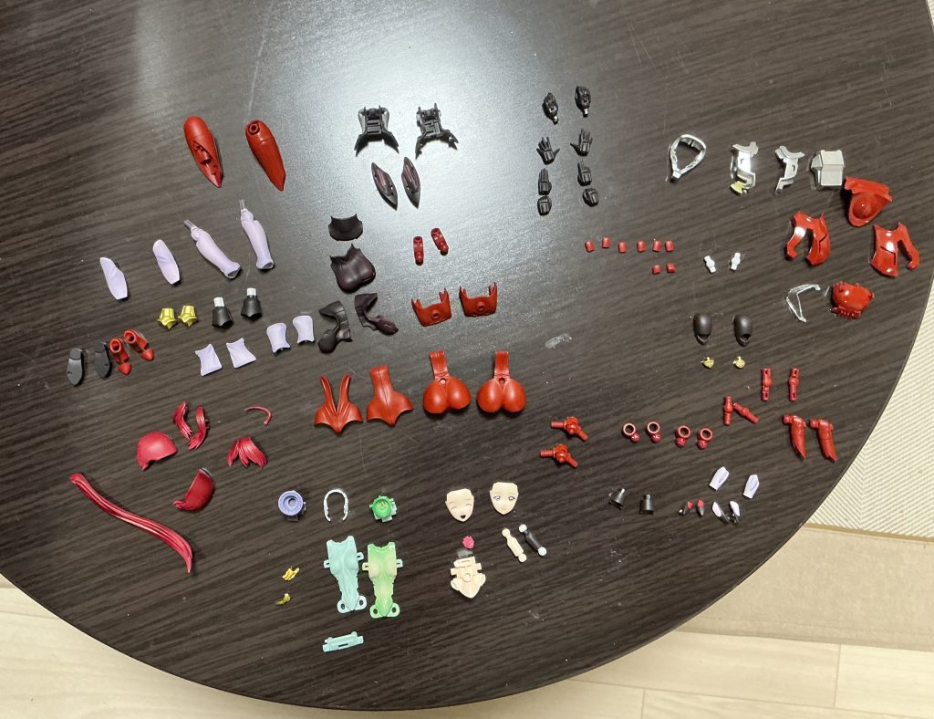 組む前のパーツ一覧(ブンドドしないなあと思ったパーツは除外してます)