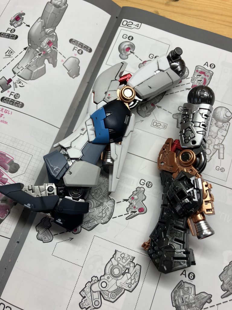 フレームは、ほぼガイア系を使ったと思います。あ⁉️ シルバーは、タミヤの「スパークリングシルバー」ですね。コレ、いい色なんですよね〜‼️