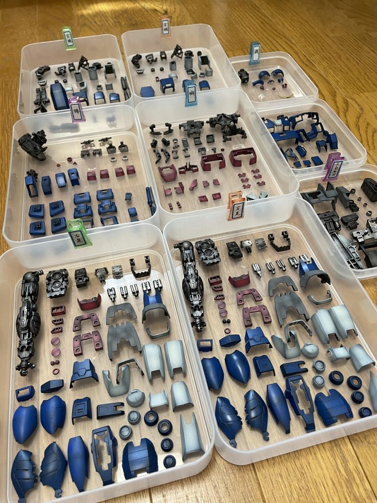 塗装後(組み立て前)