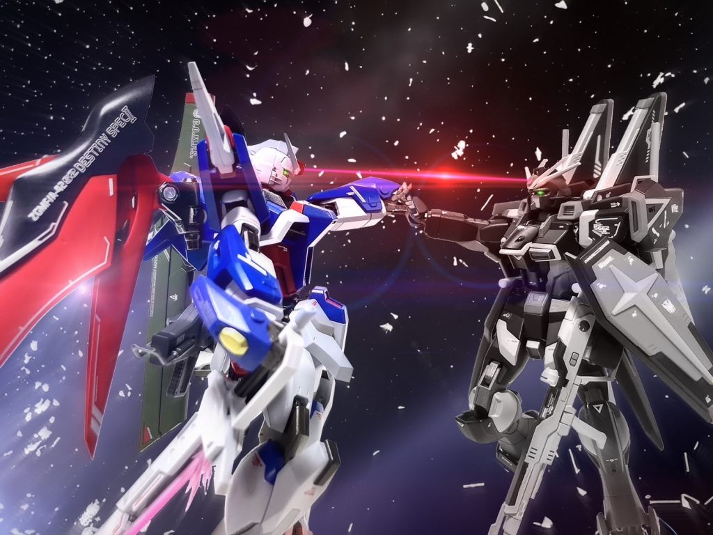 「シンっ！」「デュートリオンビーム照射！」ルナマリア機と同様にステラ機にもデュートリオンビーム照射！