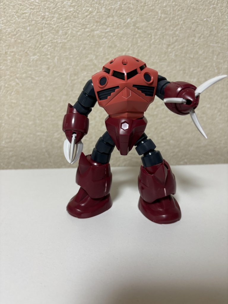 塗装レシピ全パーツ　サーフェイサーEVOブラック（関節にプライマー）→exブラックボディ　プライマリーレッド→クリアレッド手足　GXメタルブラッディレッド→クリアレッド関節　スターブライトアイアン爪　スターブライトシルバー仕上げ　EXクリア 