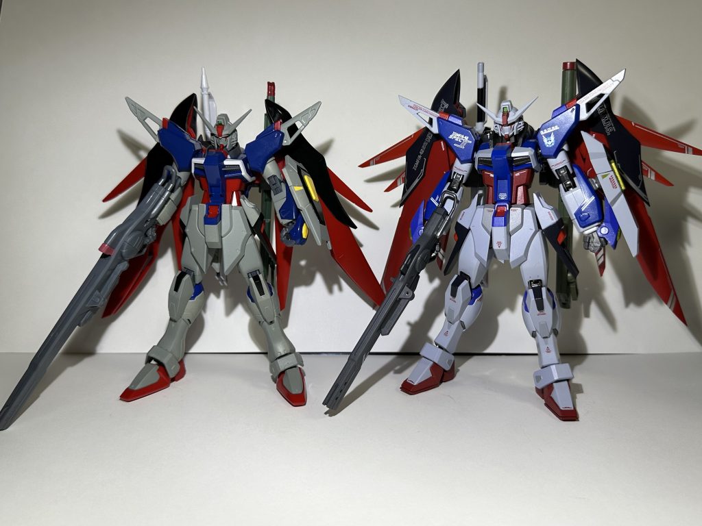 METAL ROBOT魂と比較造形はともかく色はだいぶ違うけど個人的には今回の塗装の色も結構ありなんじゃないかと思う 思えば通常デスティニーの時はhgceとMETAL ROBOT魂がほぼ同時期に発売していたなあと