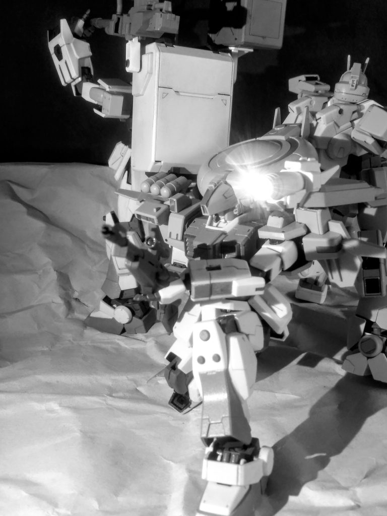 しかのこのこのここしたんたん😍💕ジャっ!無くて!!小隊編成は何時でも男の子の憧れです😍💓💓『ビルド ファィターズ トライ』はアクション中心の物語 🧐なので この子もキチンと見せ場が合って製作イメージが湧き、捗りました 😁何時もコウならイイのになぁ⤴️😇