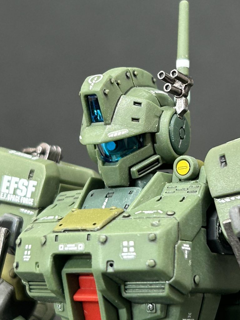 プラ棒リベット、ビルドアップパーツでディティールアップ部分塗装、つや消しコート仕上げです