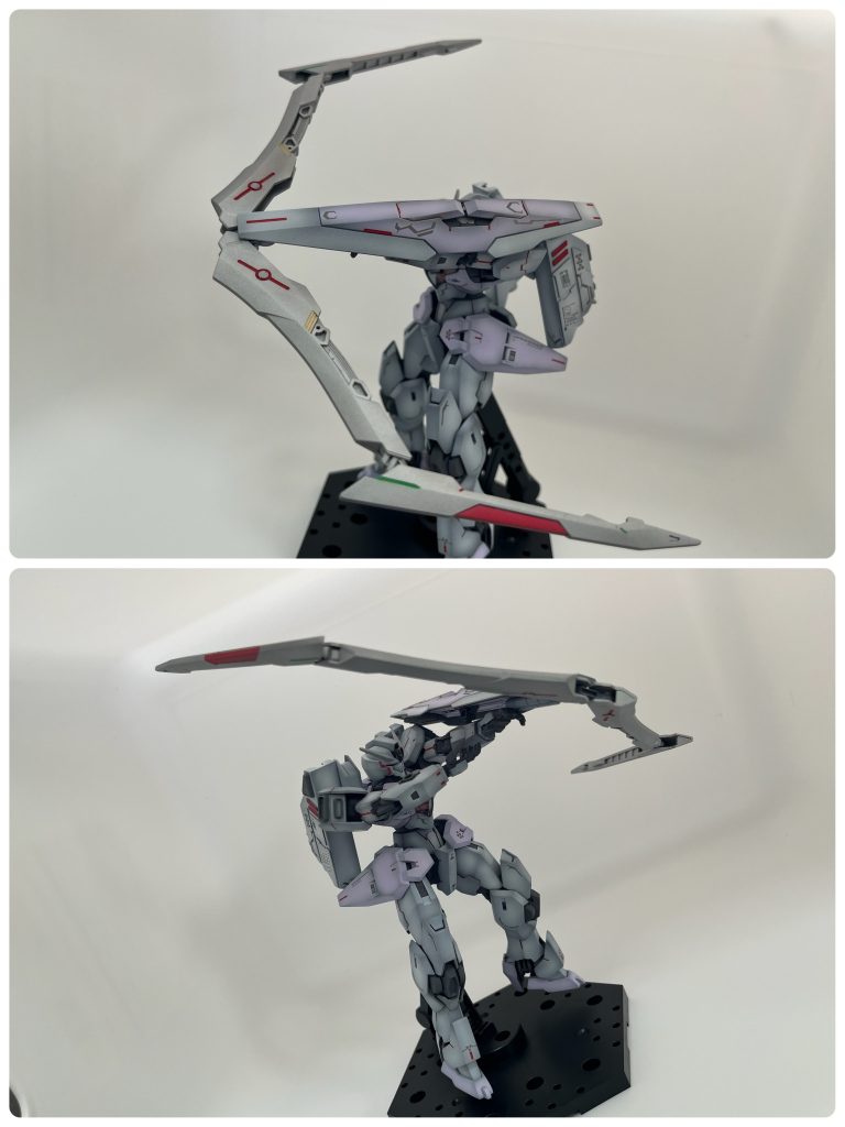 名前は考えてないんですが、この機体の最大火力の武装ですイメージは弓かボウガンかなぁエフェクトパーツでもあればもっと迫力が出たのかもしれません