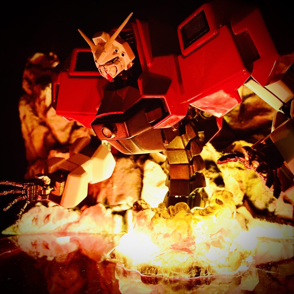 フィギュア炎エフェクトとLEDで作中シーンっぽく撮影