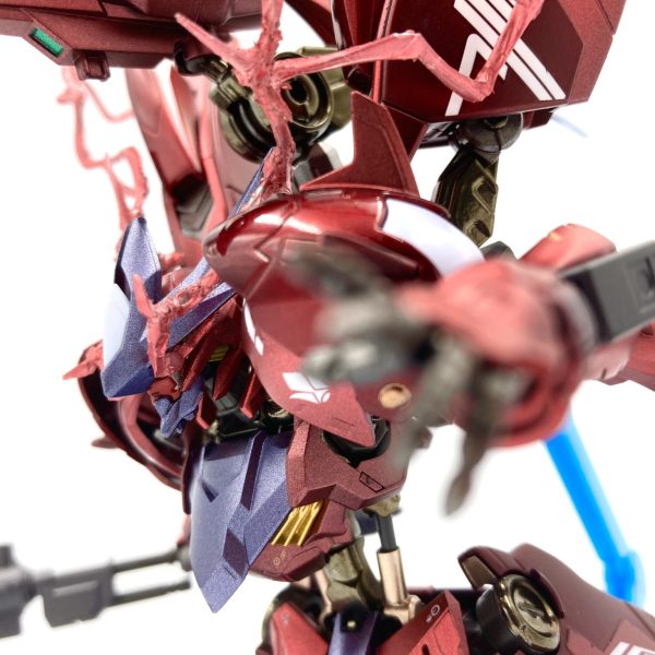 ガンダム　フィギュア　メッキ加工 メッキ調塗装リベンジ【食玩塗装レビュー】百式/hyaku-shiki