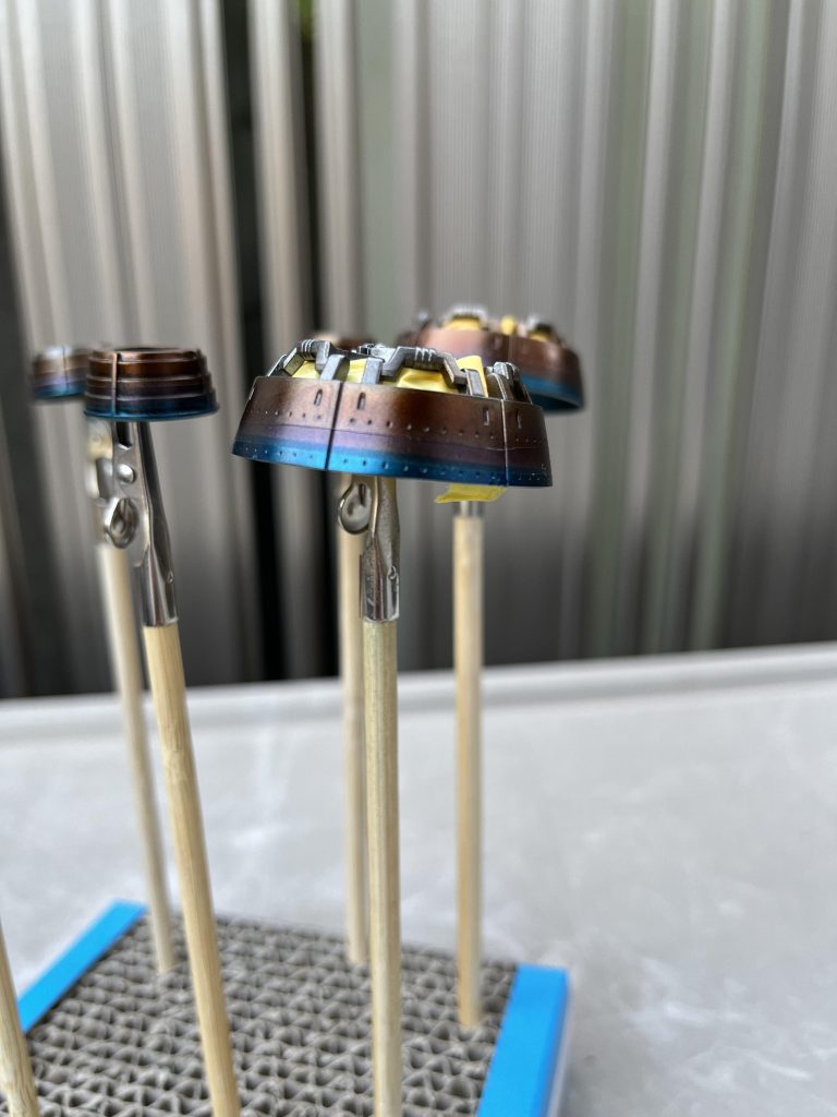 はじめマスキングして塗ったらひどい事に…