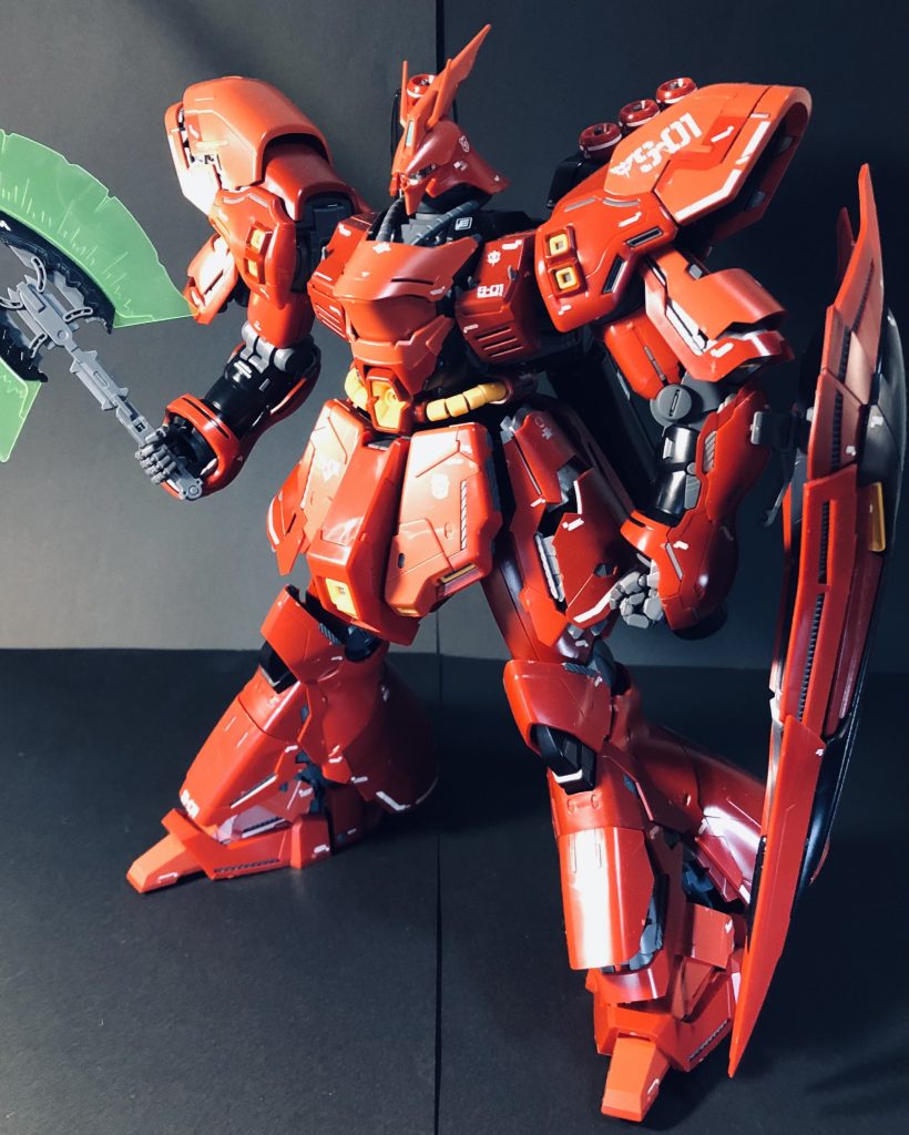 本体の完成で力尽き、ライフルや何かの飛び道具まで作るに至ってません😵