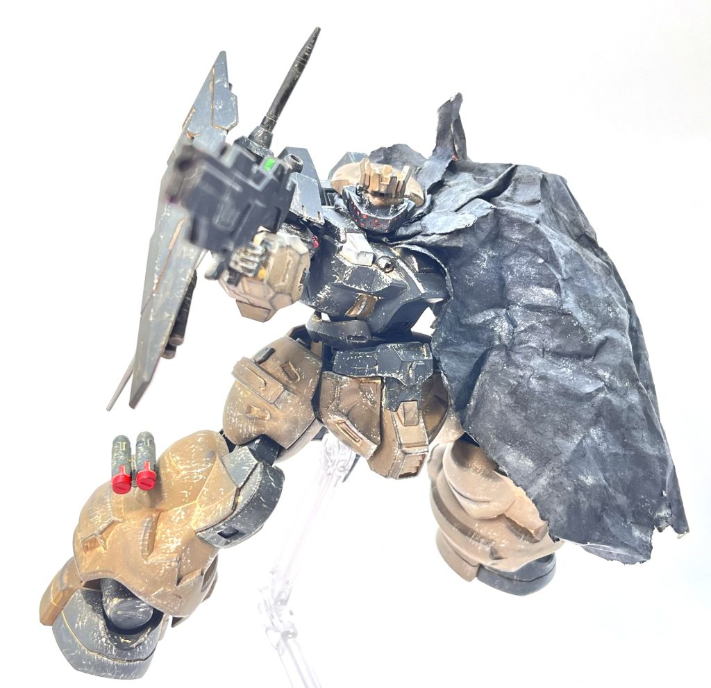 こちらのボロマントですが、tamamaさんのボロマントの作り方がお手ごろでめちゃくちゃカッコ良かったので真似させて頂きました!詳細のURLを下に載せておきます⬇️https://gumpla.jp/hg/1264941